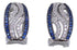 Sterling Silver Blue White CZ Post Earrings Jewelry AS55257